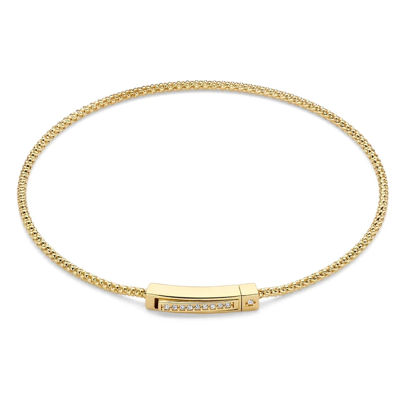Isabel Bernard Le Marais Liaison 14 karaat gouden armband met zirkonia steentjes IB320154