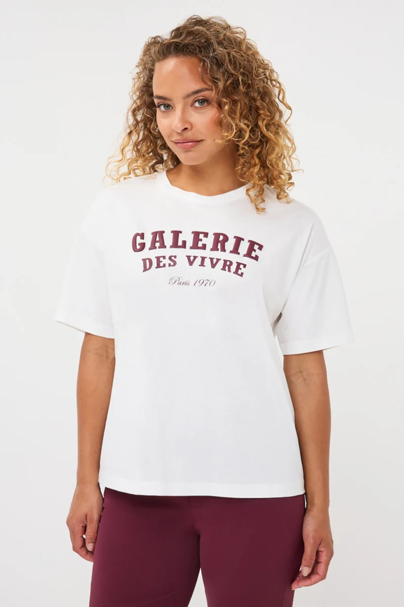 T-shirt Galarie Offwhite Merlot F26.05536