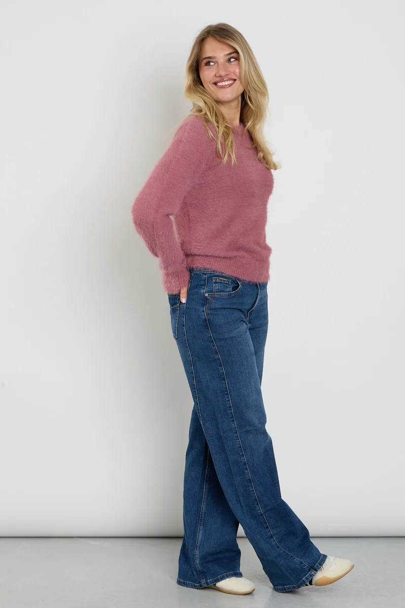 Broek Claudette Slanted Seams Dark Stone Used SRB5102 L33
