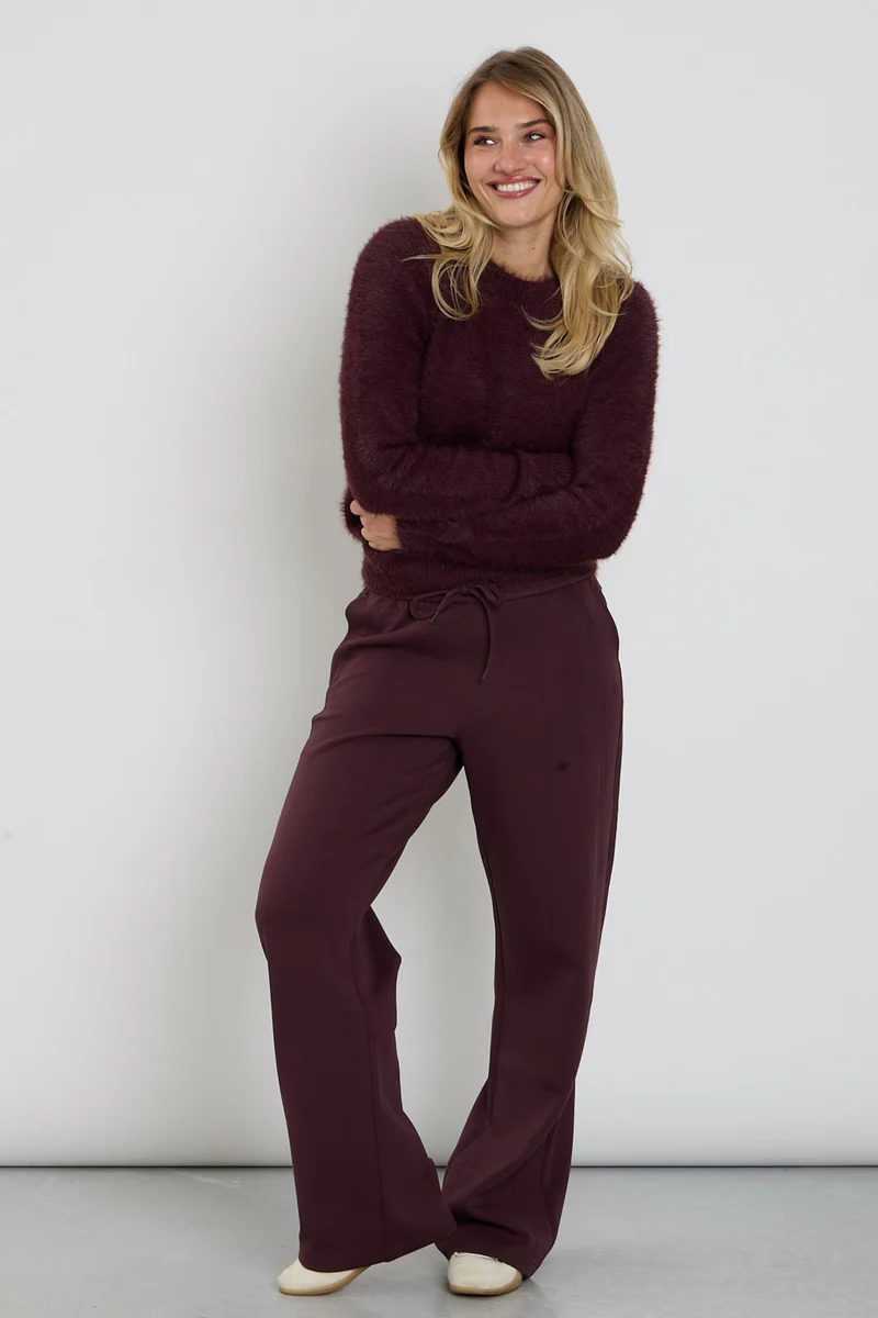 Broek Colette Scuba Burgundy SRB4994 L33