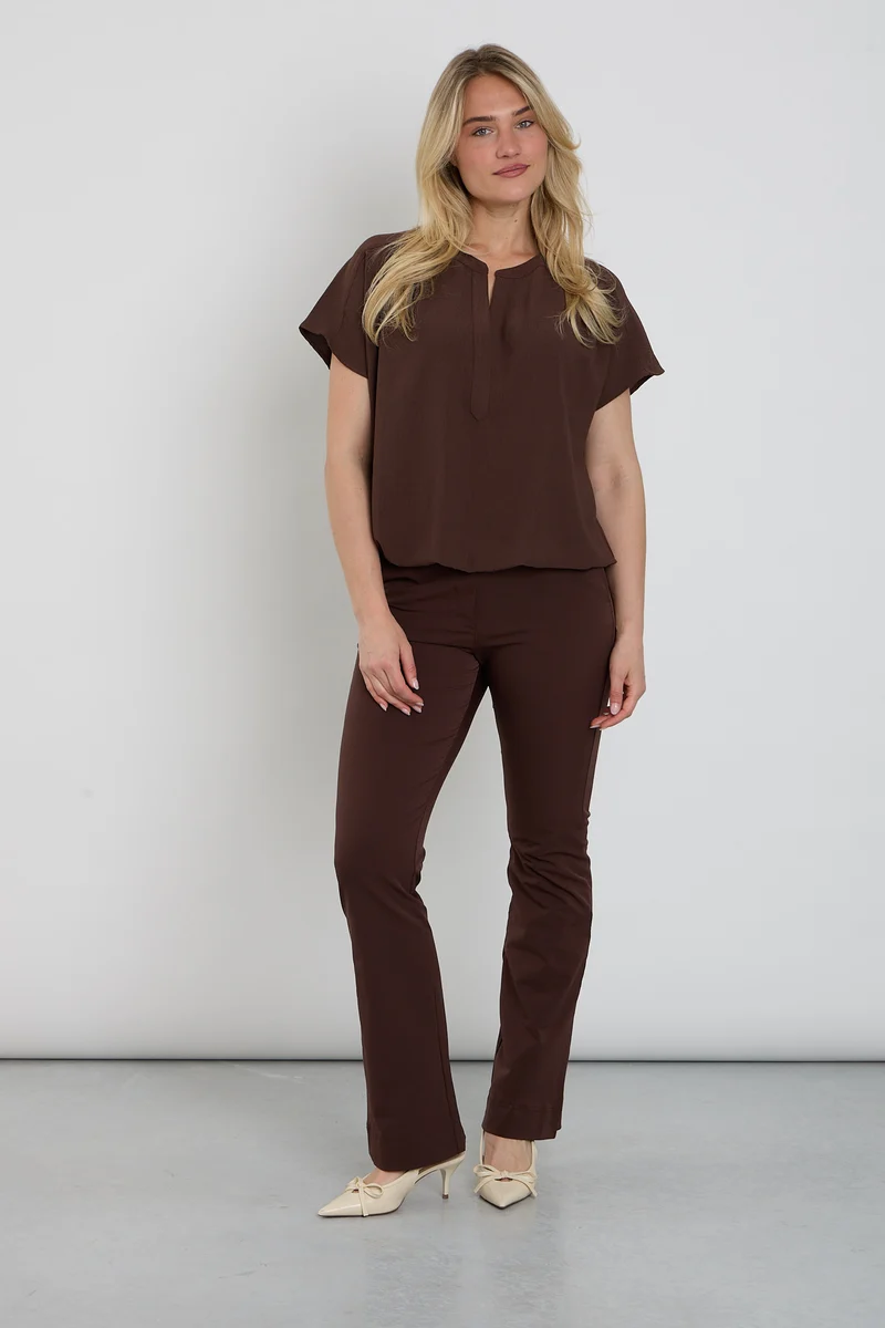 Travel Broek Penelope Flare Chocolate PA203-1