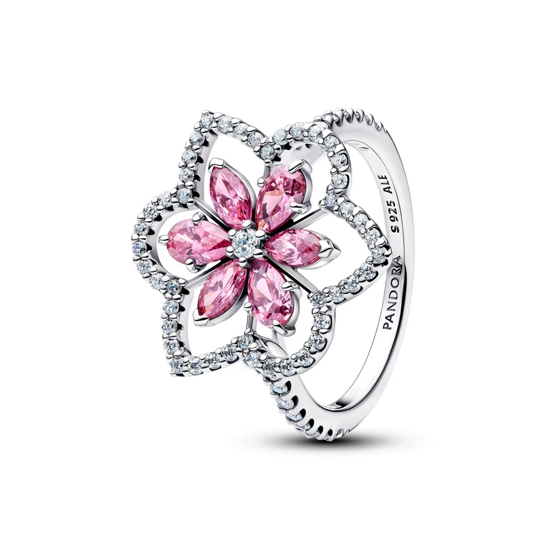 Pandora Timeless Dubbele Bloemen Cocktailring 194577C01-52