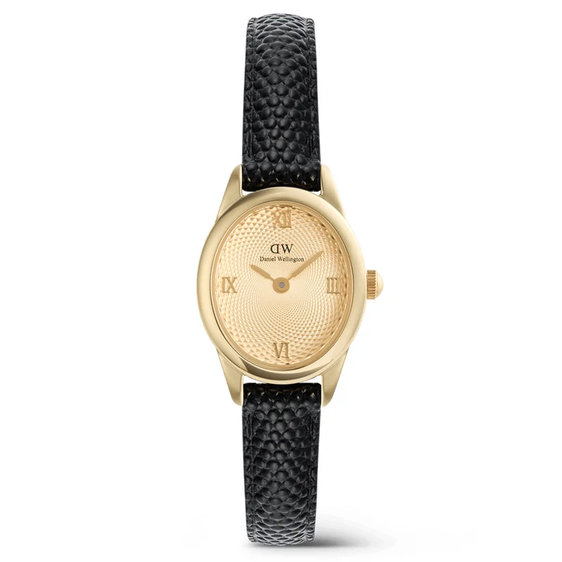 Daniel Wellington Ophelia Mini Black Lizard Unitone Goudkleurig Horloge DW00100897