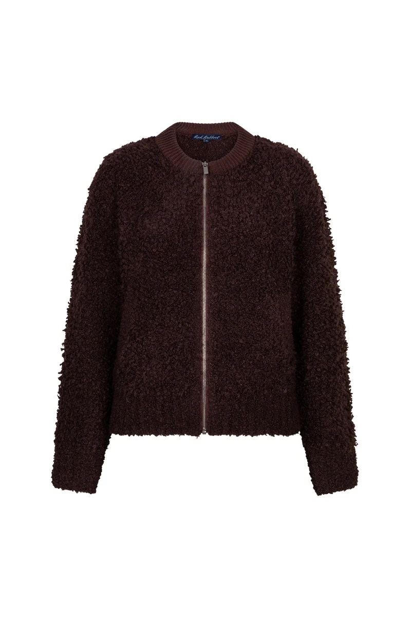 Bomber Knit Boucle Burgundy SRB5073