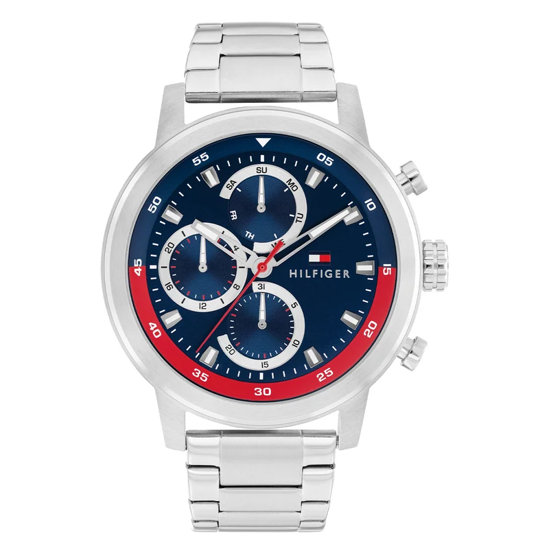 Tommy Hilfiger Rocky Silver and Blue Men's Watch TH1792179