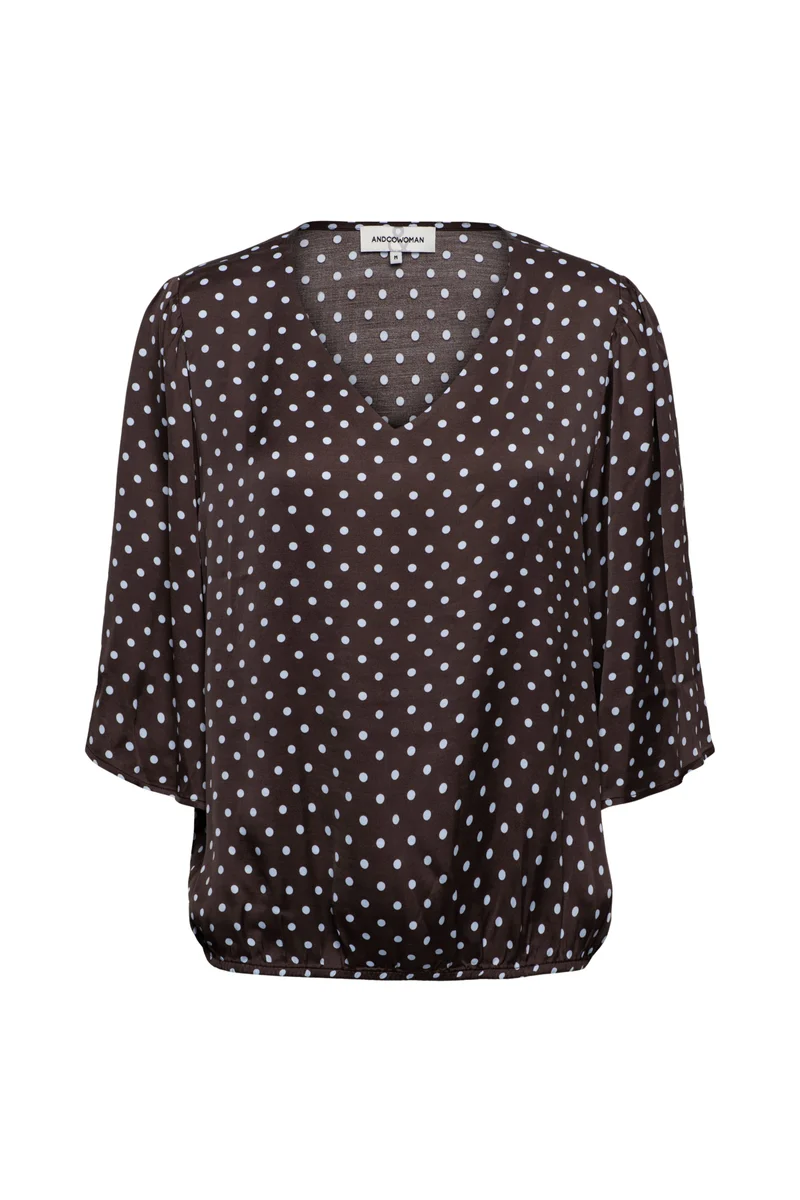 Blouse Aster Polka Dark Chocolate Multi TO392