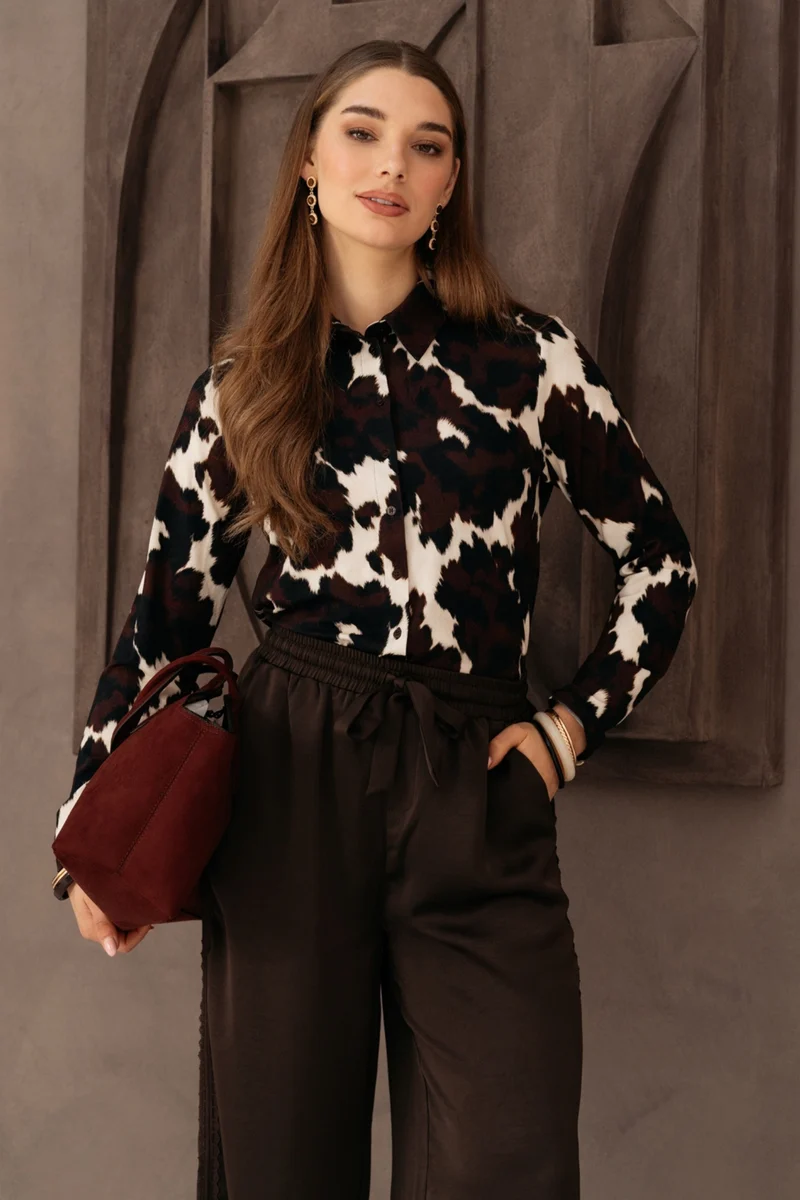 Blouse Lotte Cow Black Multi BL459