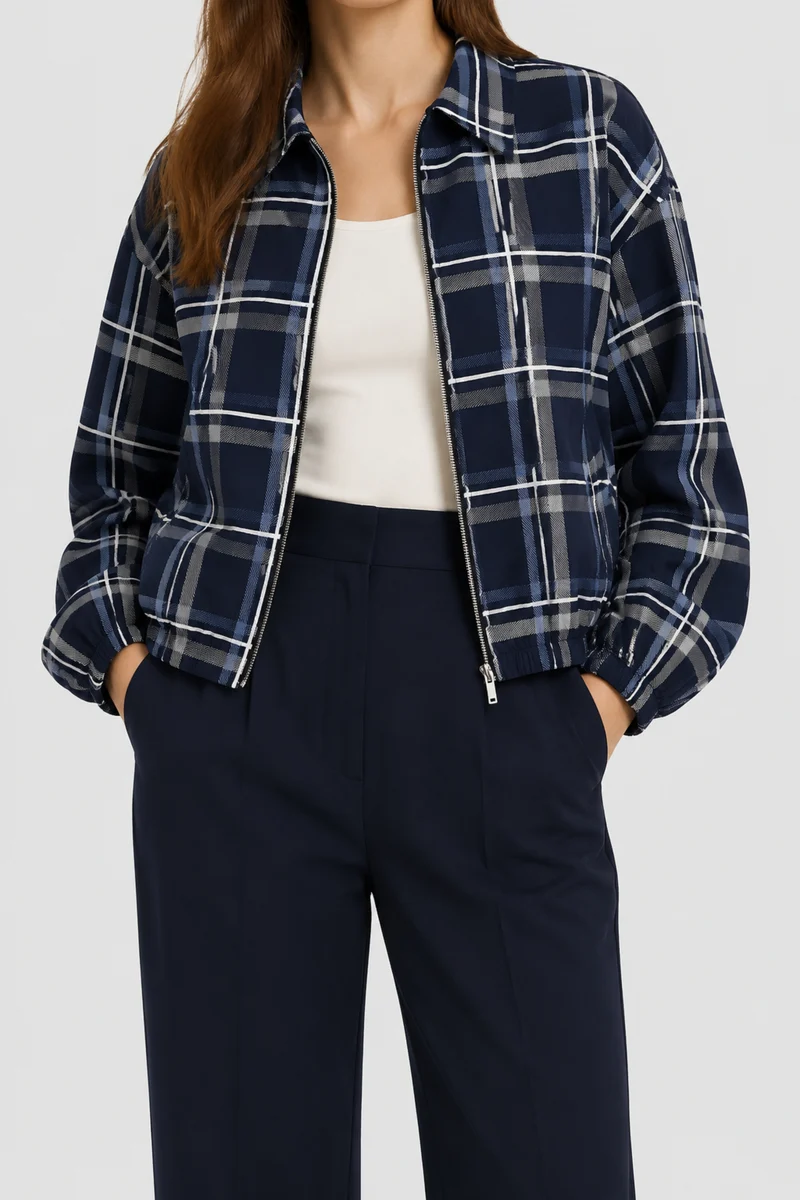 Travel Jacket Nara Blue Check