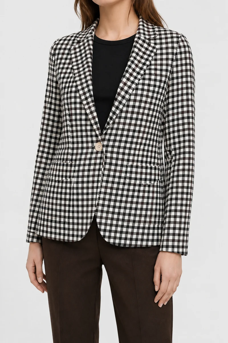 Travel Blazer Daisy Brown Check