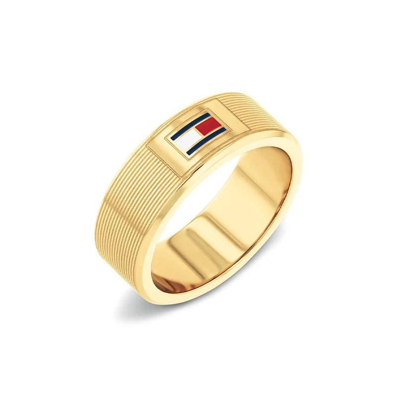 Tommy Hilfiger Roestvrij Staal Goudkleurige Unisex Ring TJ2790686-64