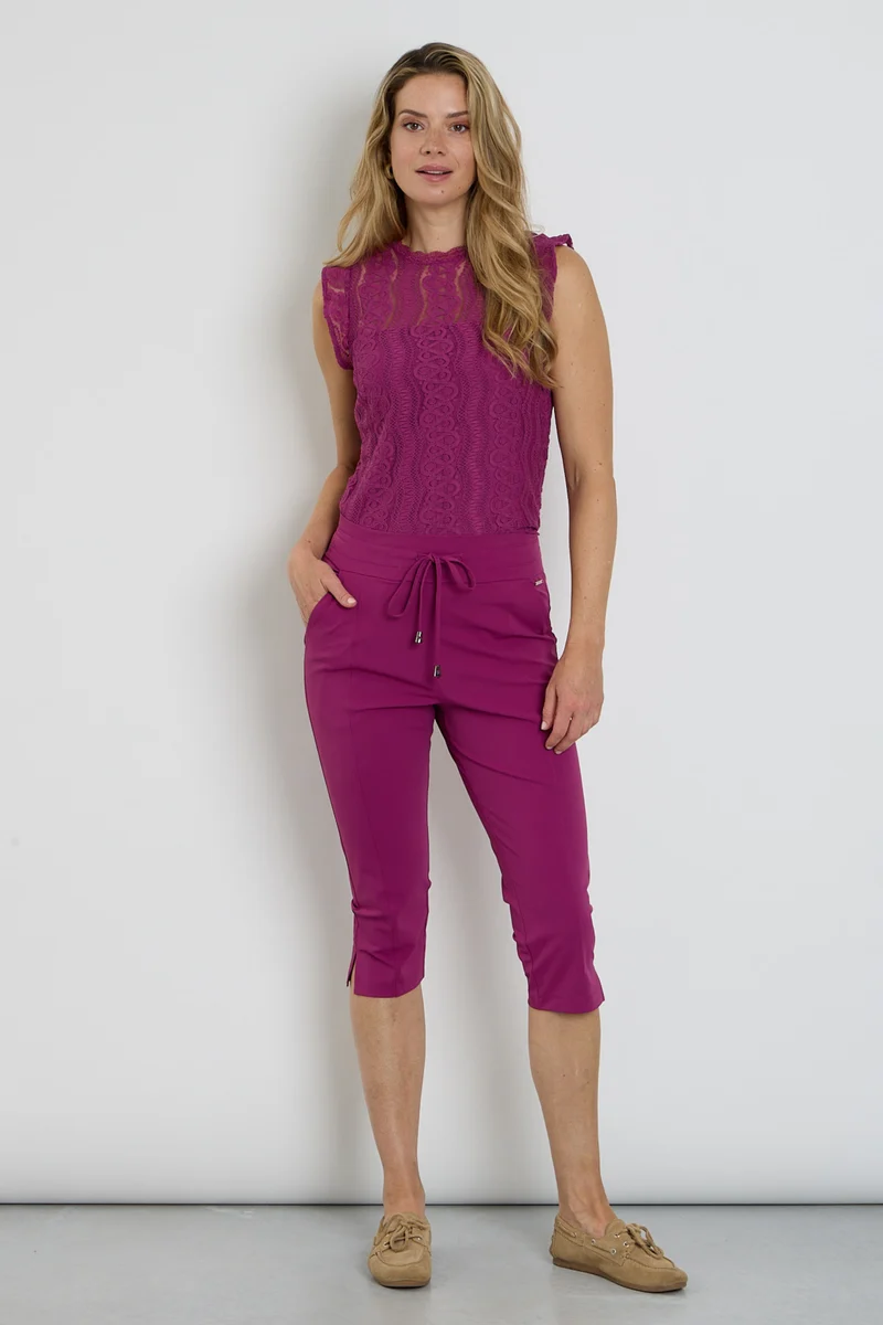 Travel Broek Capri Magenta Purple 202820
