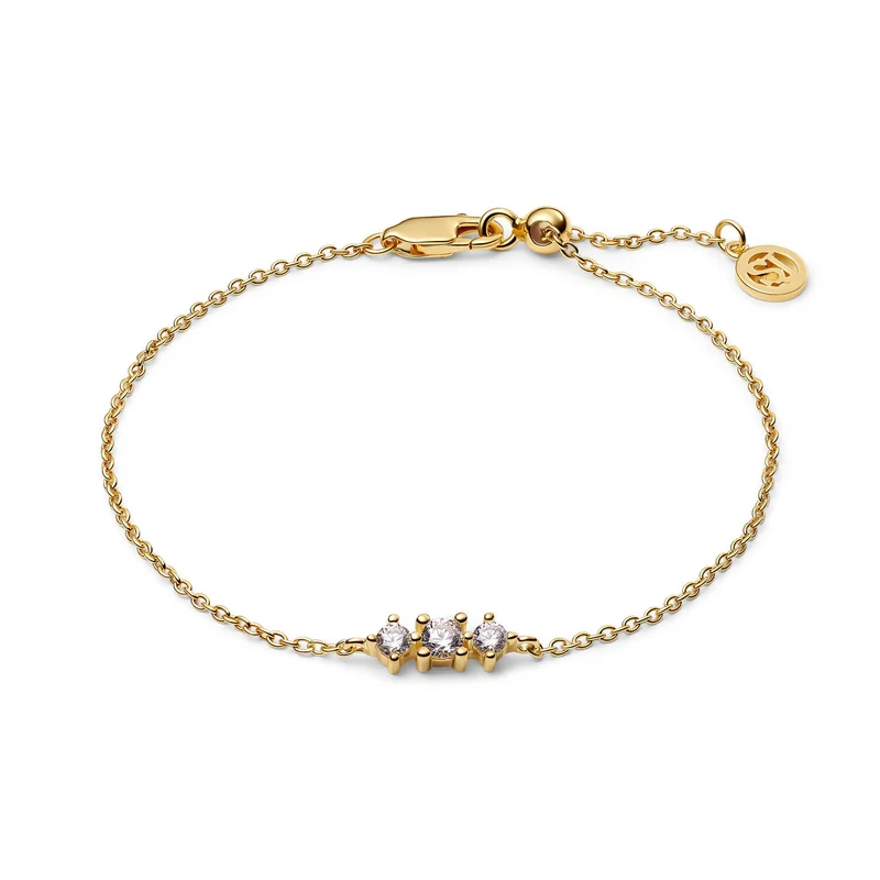 Sif Jakobs Gold Plated Lucente Tre Bracelet SJ-B2703-CZ-YG