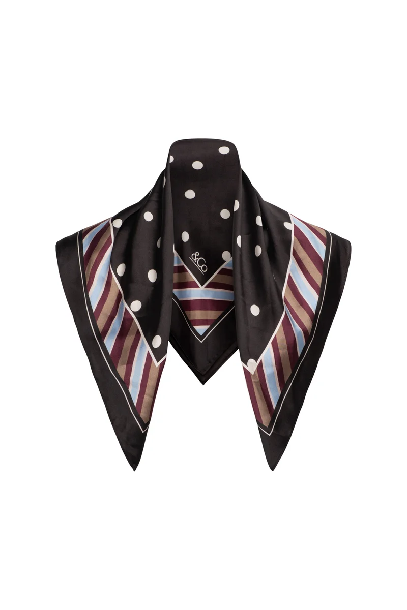 Sjaal Silke Dot Dark Chocolate AC103