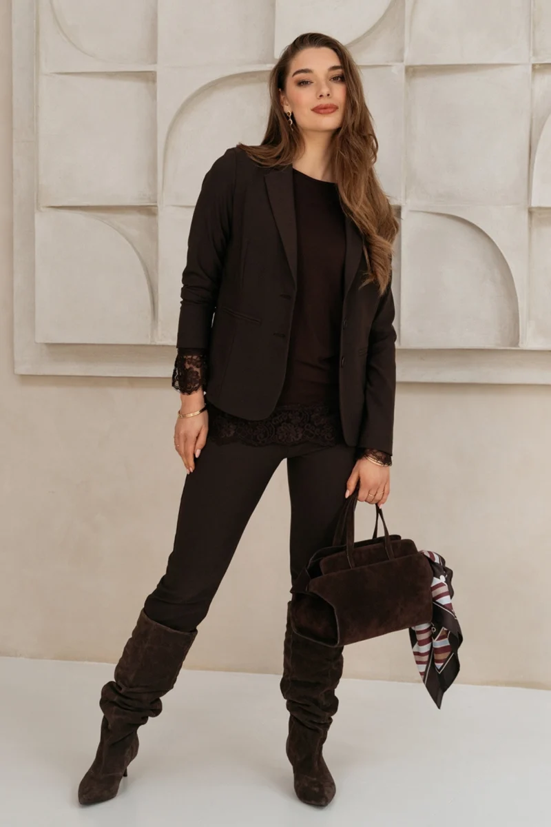 Heavy Travel Broek Penelope Dark Chocolate PA462