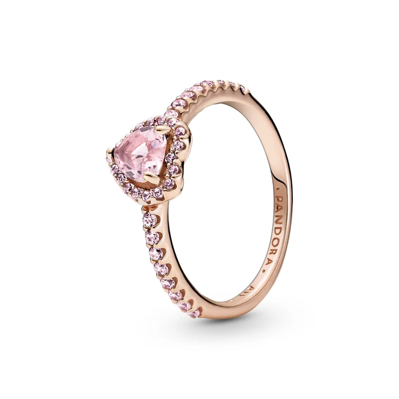 Pandora Timeless Sparkling Elevated Heart Ring 188421C04-56