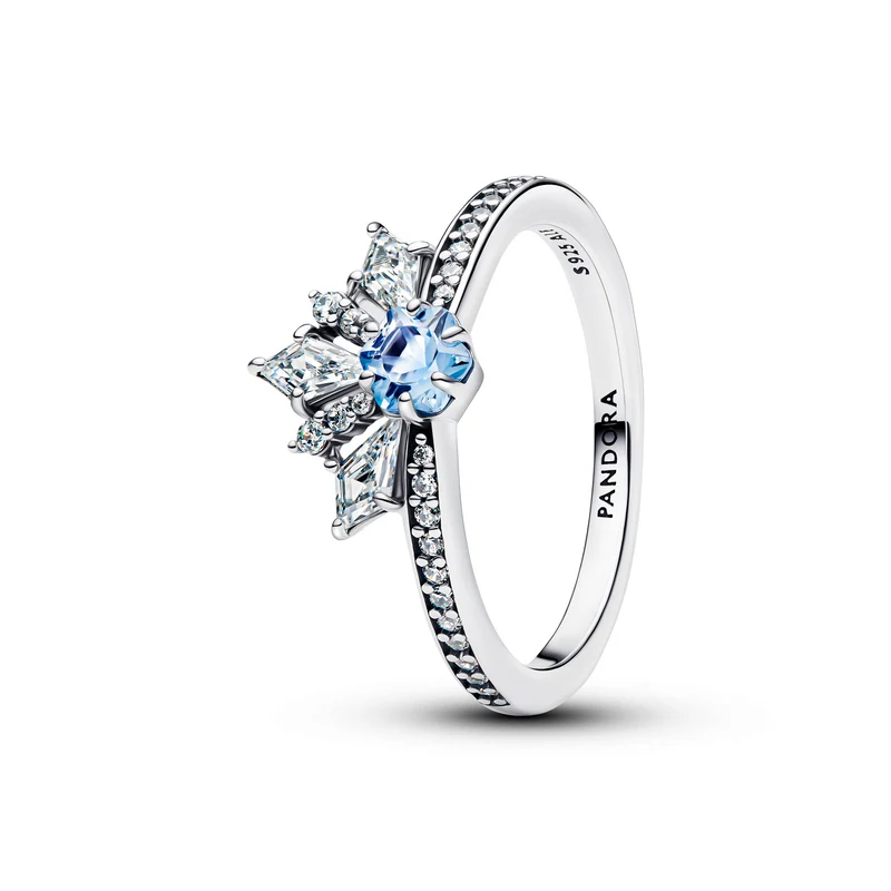 Pandora Disney 925 Sterling Silver Frozen Queen Elsa Tiara Ring 194134C01-54