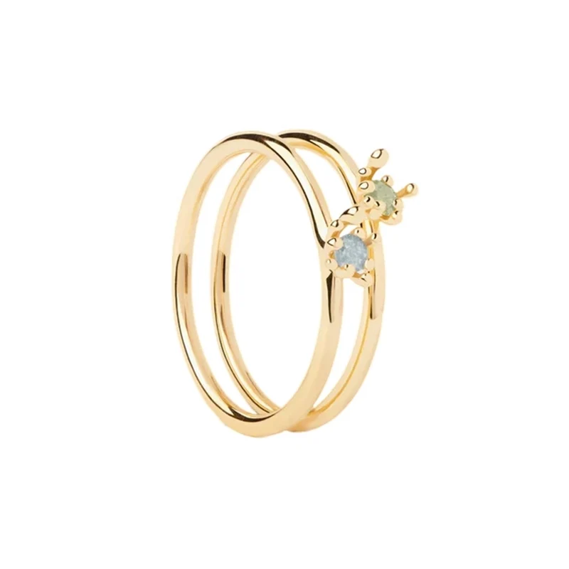 P D Paola Color 925 Sterling Silver Ring with Gold Plating AN01-C94-16