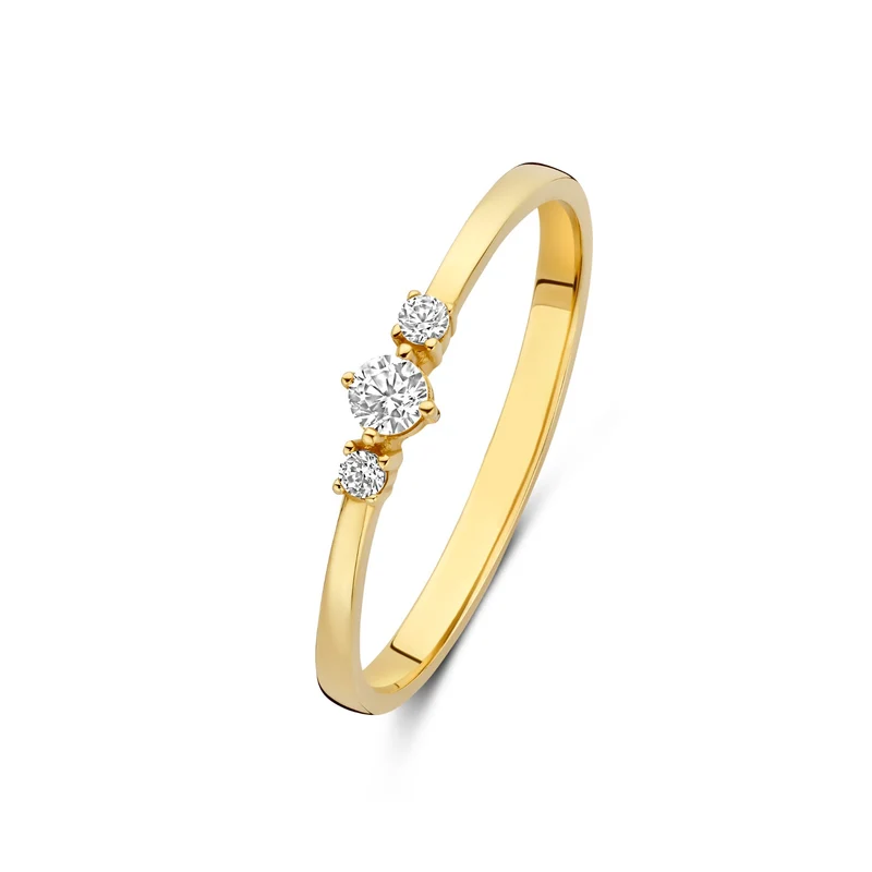 Beloro Jewels Monte Napoleone Delphine 9 karaat ring met zirkonia steentjes BO330055-56