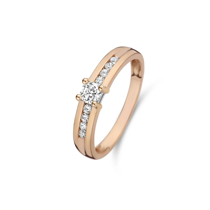 Isabel Bernard La Concorde Estee 14 Karaat Rosé Gouden Ring IB330075-50 (Maat: 50)