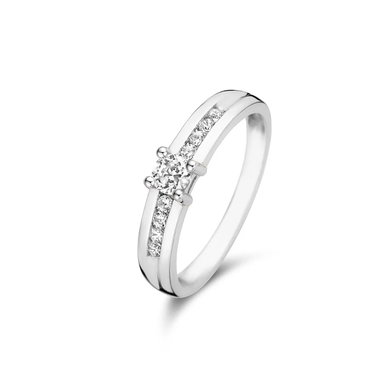 Isabel Bernard Saint Germain Estee 14 Karaat Witgouden Ring IB330073-50 (Maat: 50)