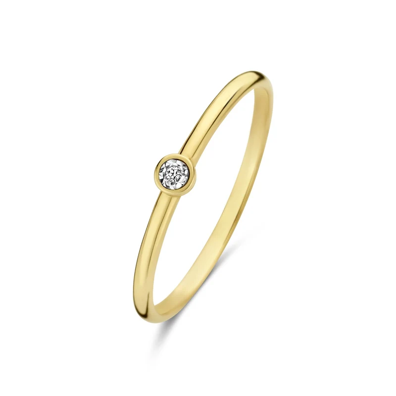 Isabel Bernard De La Paix Inaya 14 Karaat Gouden Ring | Diamant 0.01 ct | IBD330027-60