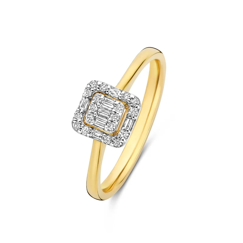 Isabel Bernard De la Paix Elena 14 karaat gouden ring met diamant 0.18 ct IBD330036-60