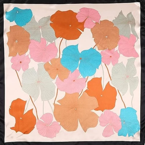 Fabrieken 35 inch Lotusbladpatroon Sjaal - Klassieke boeddhistische kunst sjaals