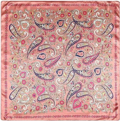 Bulk 35 inch Buta Multicolor Faux Silk Vierkante Sjaals - Etnisch Bedrukte Haarhanddoek