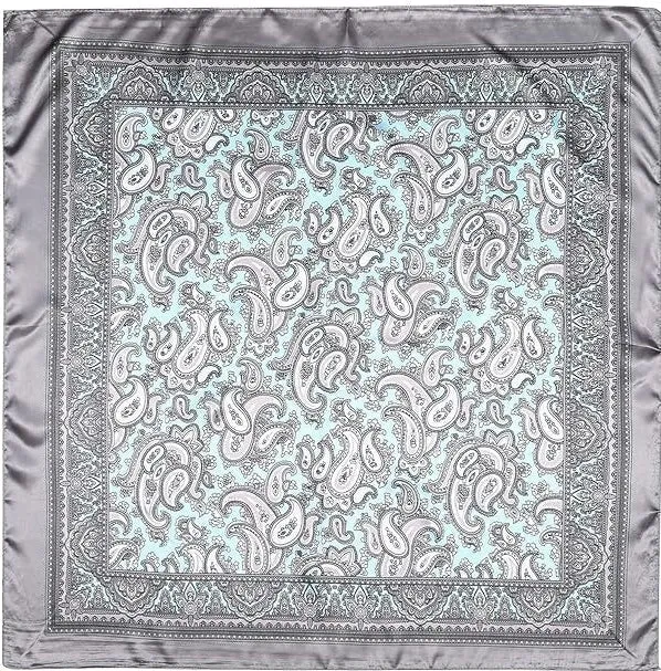 Fabrikanten 35 inch Paisley Simple Square Sjaal - Exotische Cashew Bloem Riem Sjaal