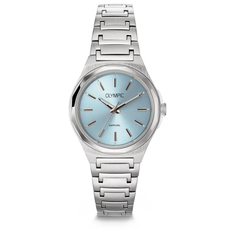 Olympic Momentum Zilver en Blauw Dameshorloge OL66DSS026