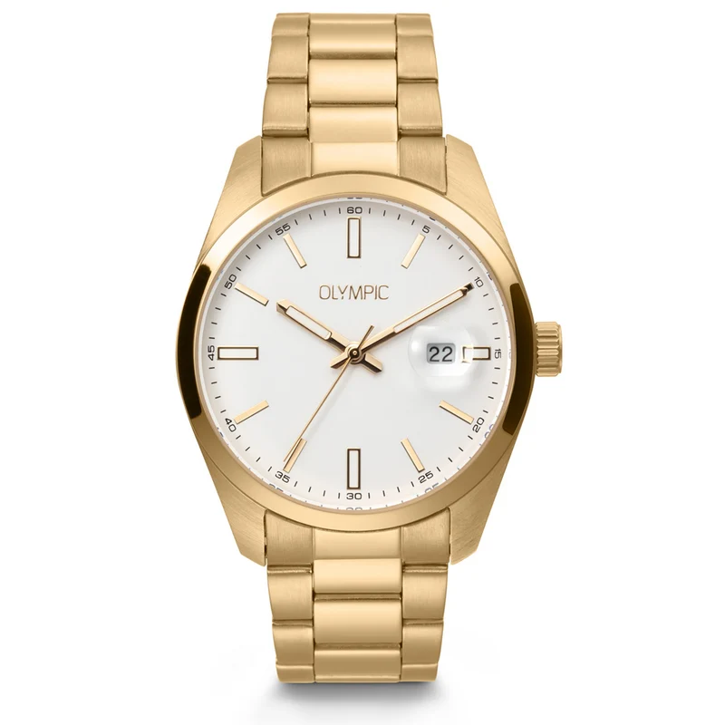 Olympic Louis Goud en Wit Herenhorloge OL75HDD001
