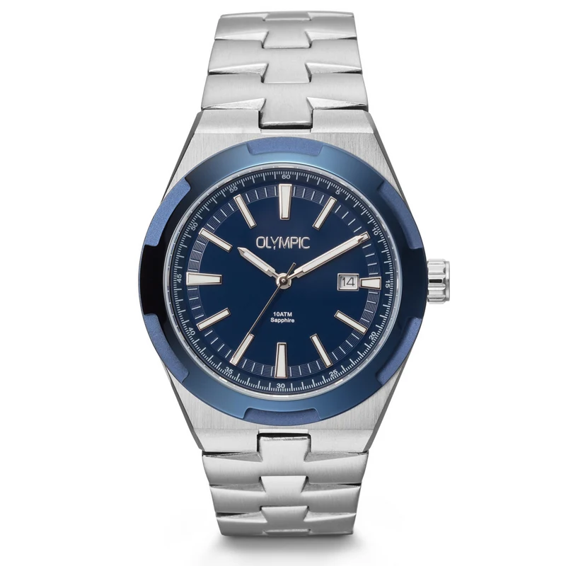 Olympic Legacy Zilver en Blauw Herenhorloge OL75HSS005