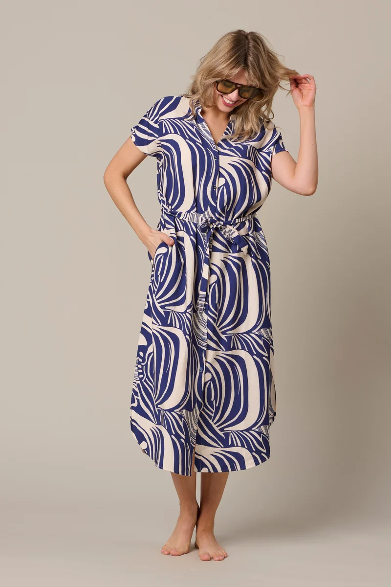 Jurk Liva Weave Blue Multi DR311