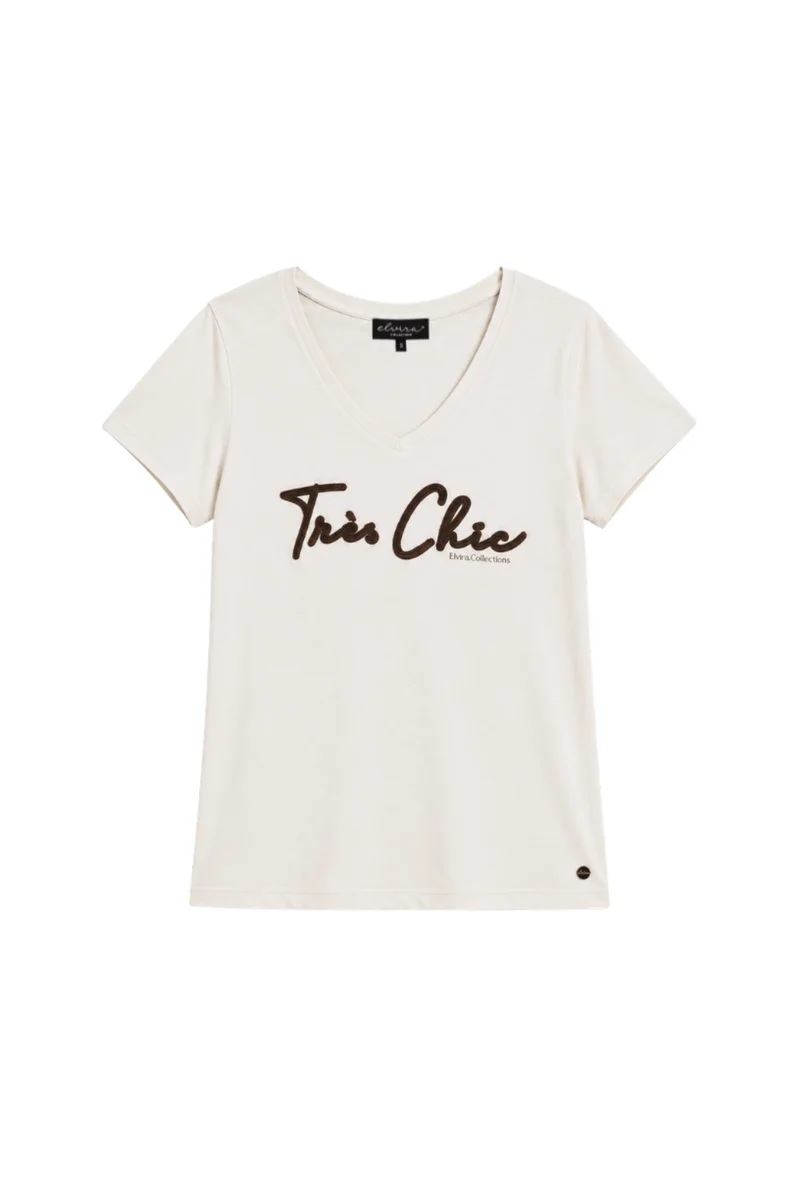 T-shirt Tres Chic Ecru