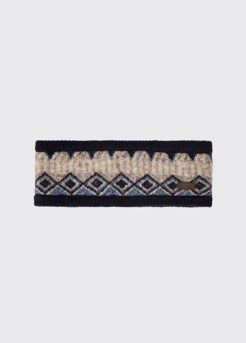 Drumroe Gebreide hoofdband - Navy Multi