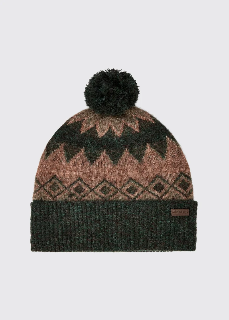 Coolroe Gebreide pompon Muts - Olive Multi