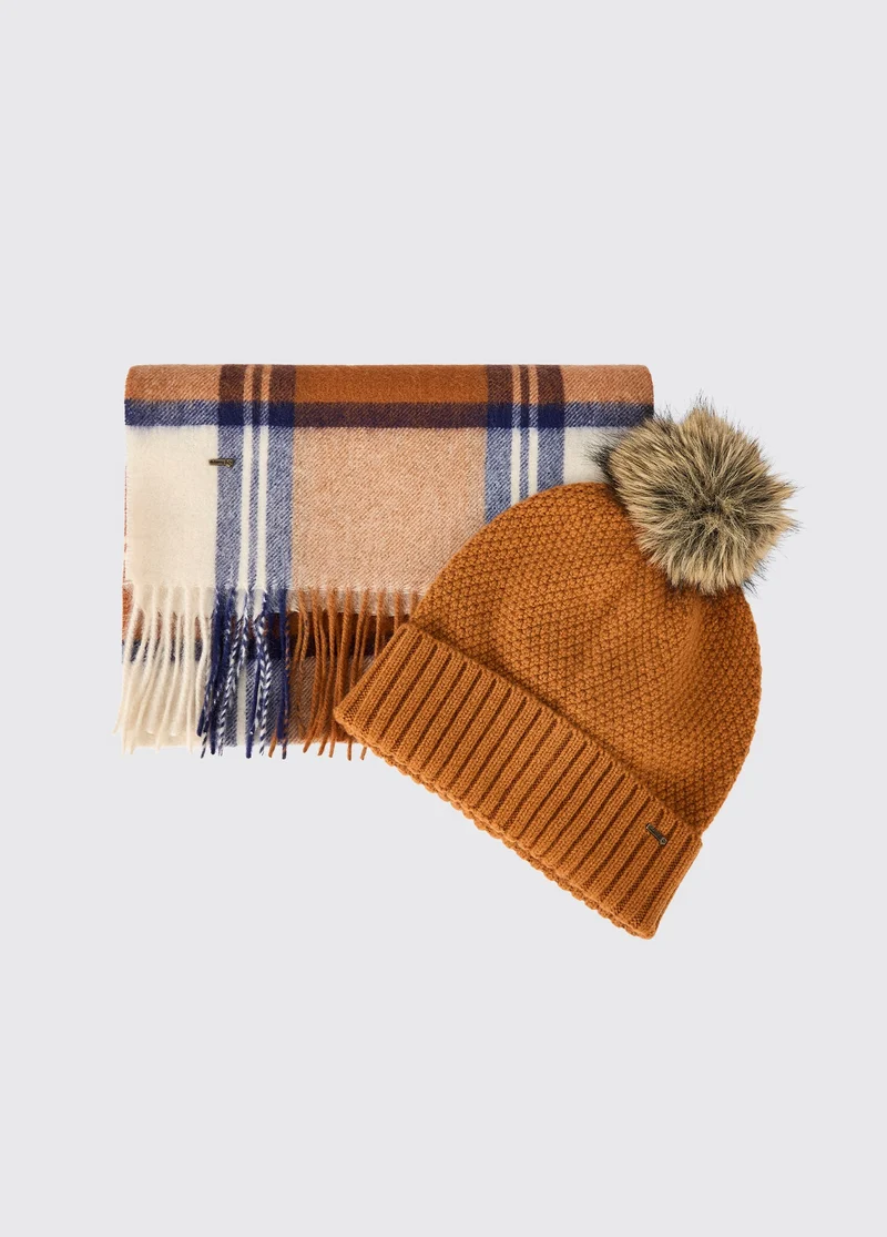 Newborn Cadeauset Muts en Sjaal - Ochre