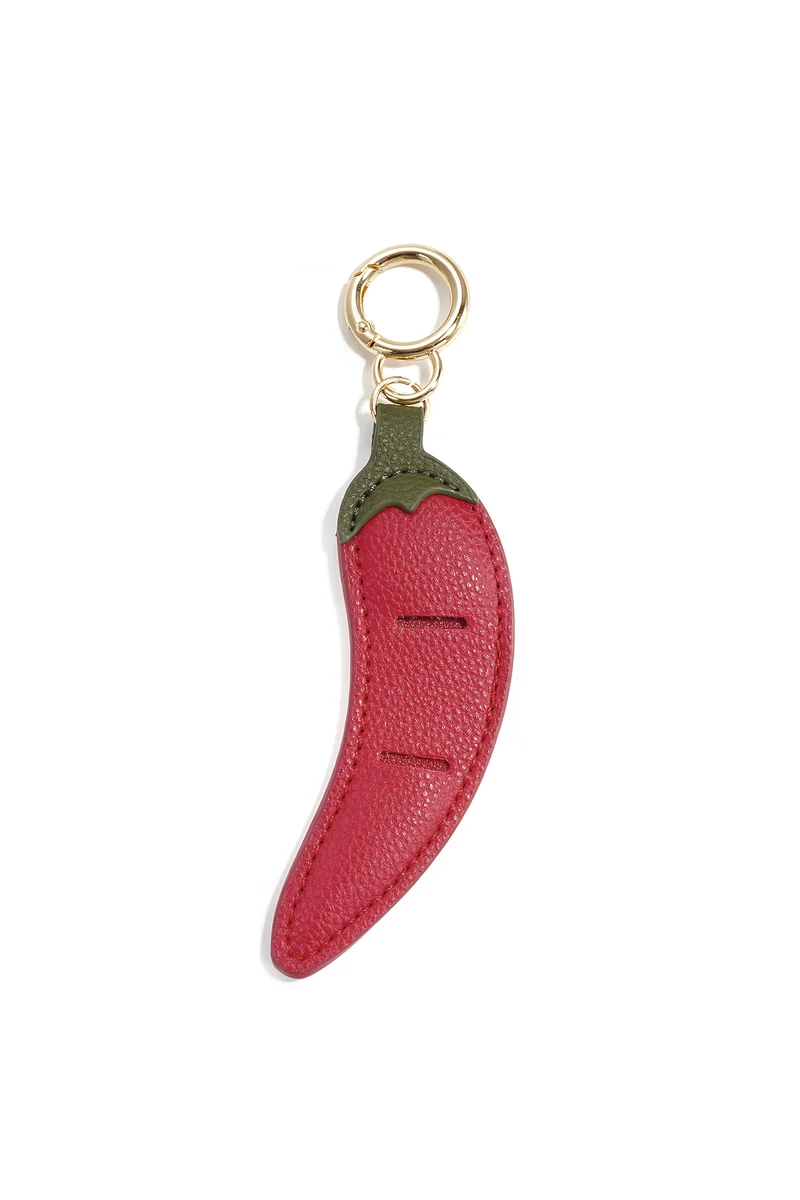 Rode Tashanger Chilipeper – PU & Metaal – Dames Accessoire