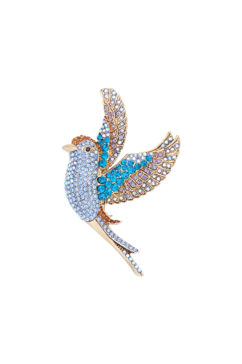 Broche Dames – Roze & Blauw – Metaallegering