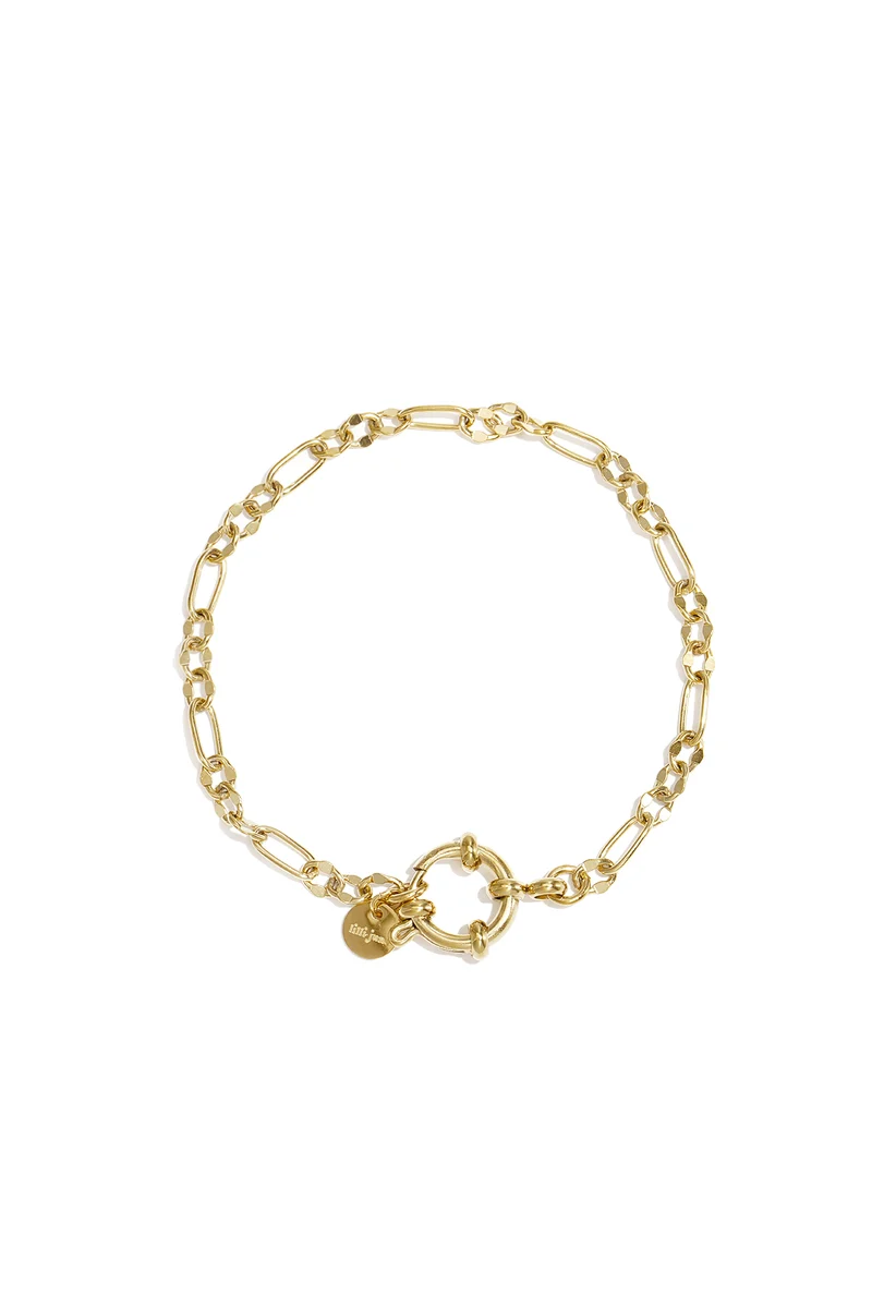 Goudkleurige Kettingarmband Dames – RVS – Minimalistisch
