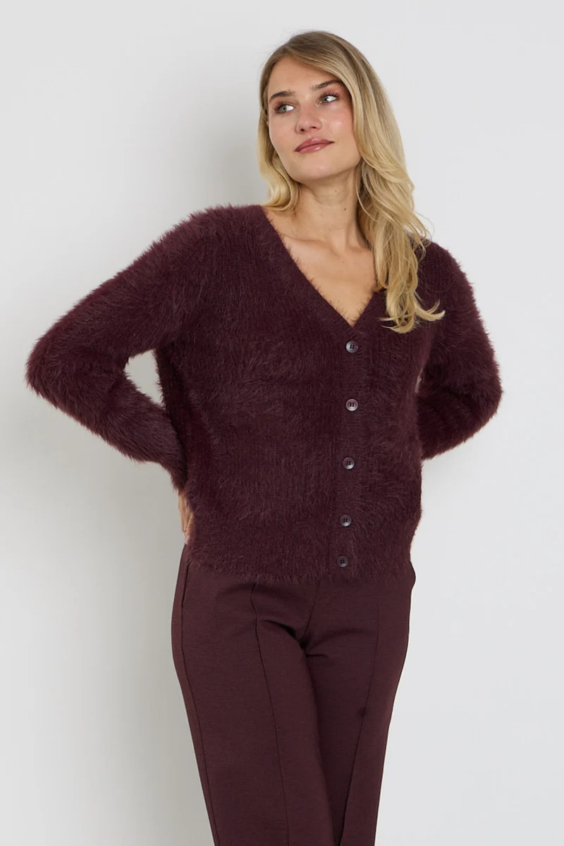 Vest Fuzzy Burgundy SRB5115