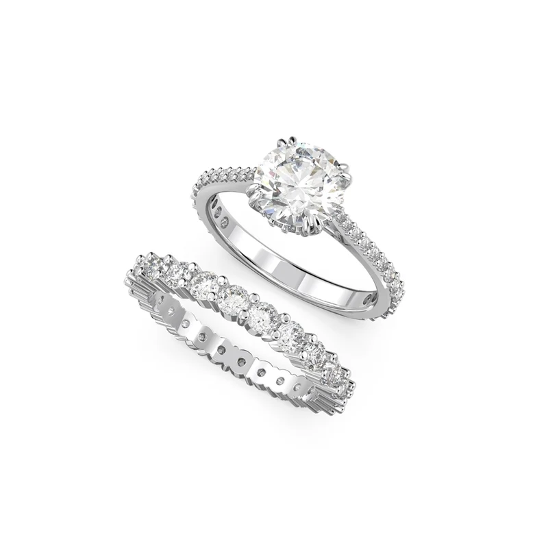 Swarovski Constella Silver-coloured Ring Set 5649214