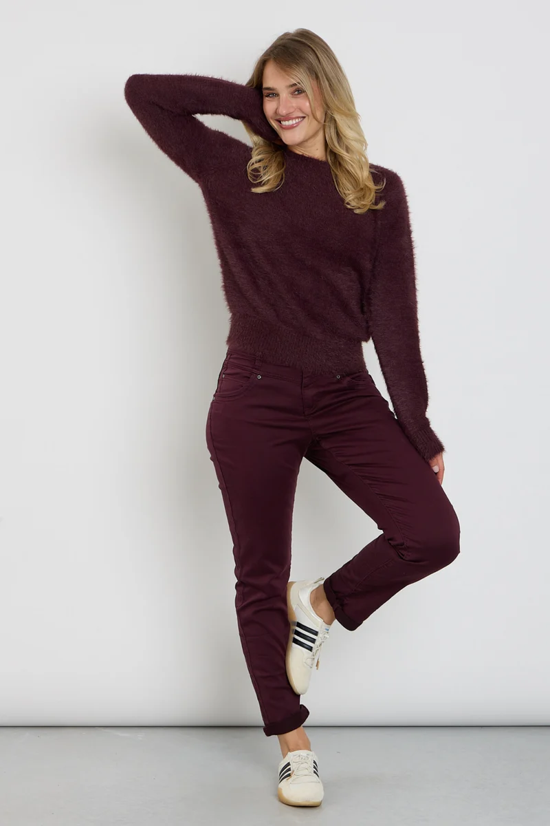 Broek Relax Jog Colour Burgundy SRB5022 L31