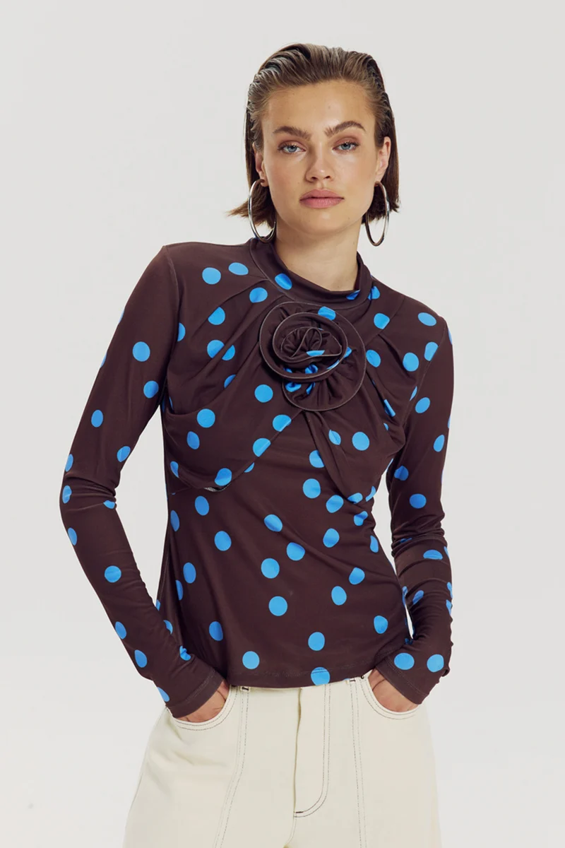 Top Jose Blue Polka Dot AW6T500