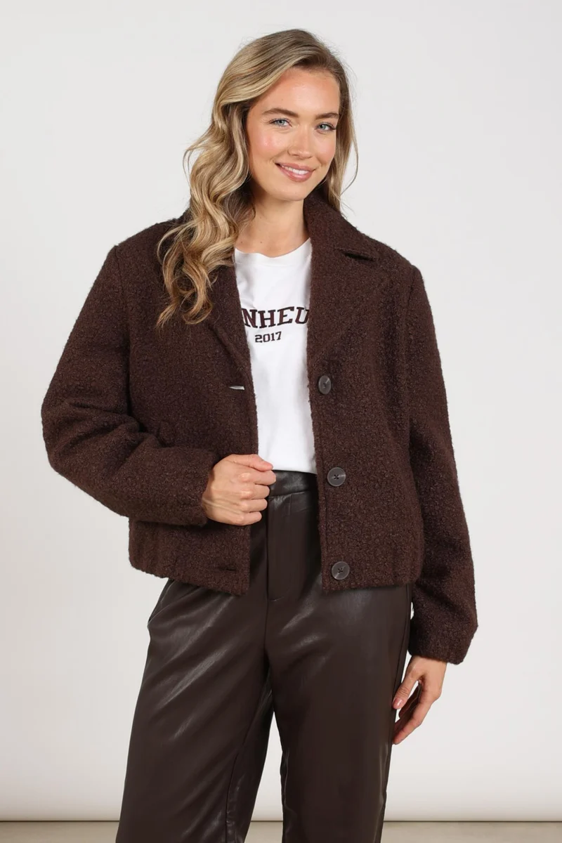 Jacket Madelin Boucle Chocolate NKF12010