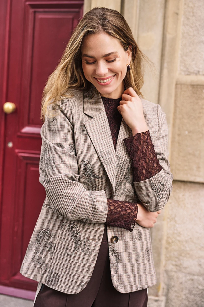 Blazer Paisley Check Print F26.17507