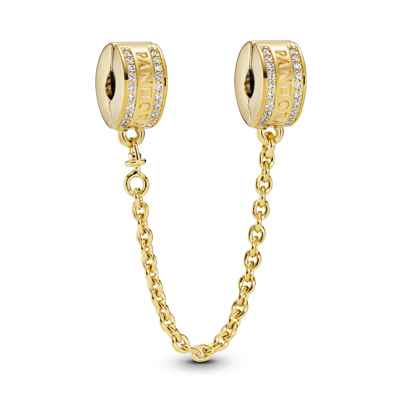 Pandora Signature Gold Plated Safety Chain Charm 768642C01-05
