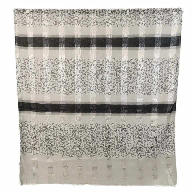 Geometrische kiezelprint viscose hijab lichtgewicht gestreepte sjaal voor vrouwen