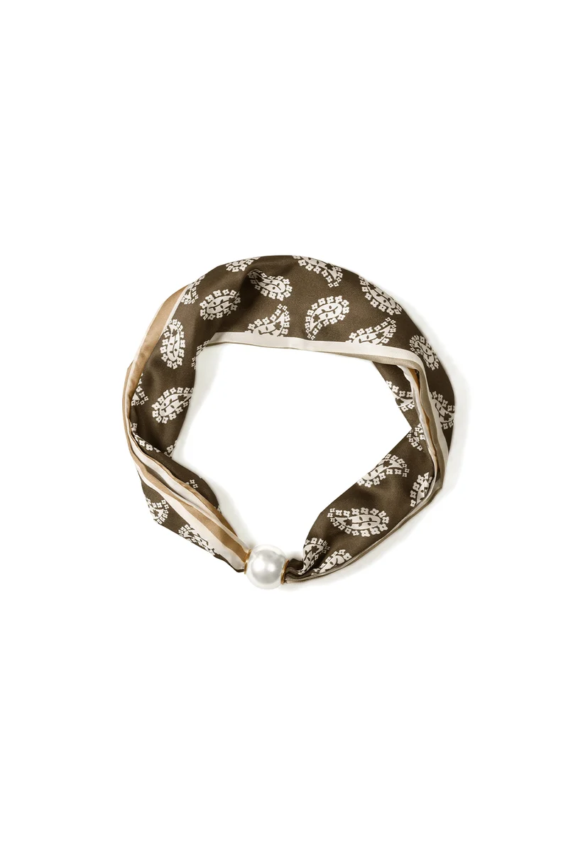Bruine Dames Zomersjaal met Bloemenprint – Polyester