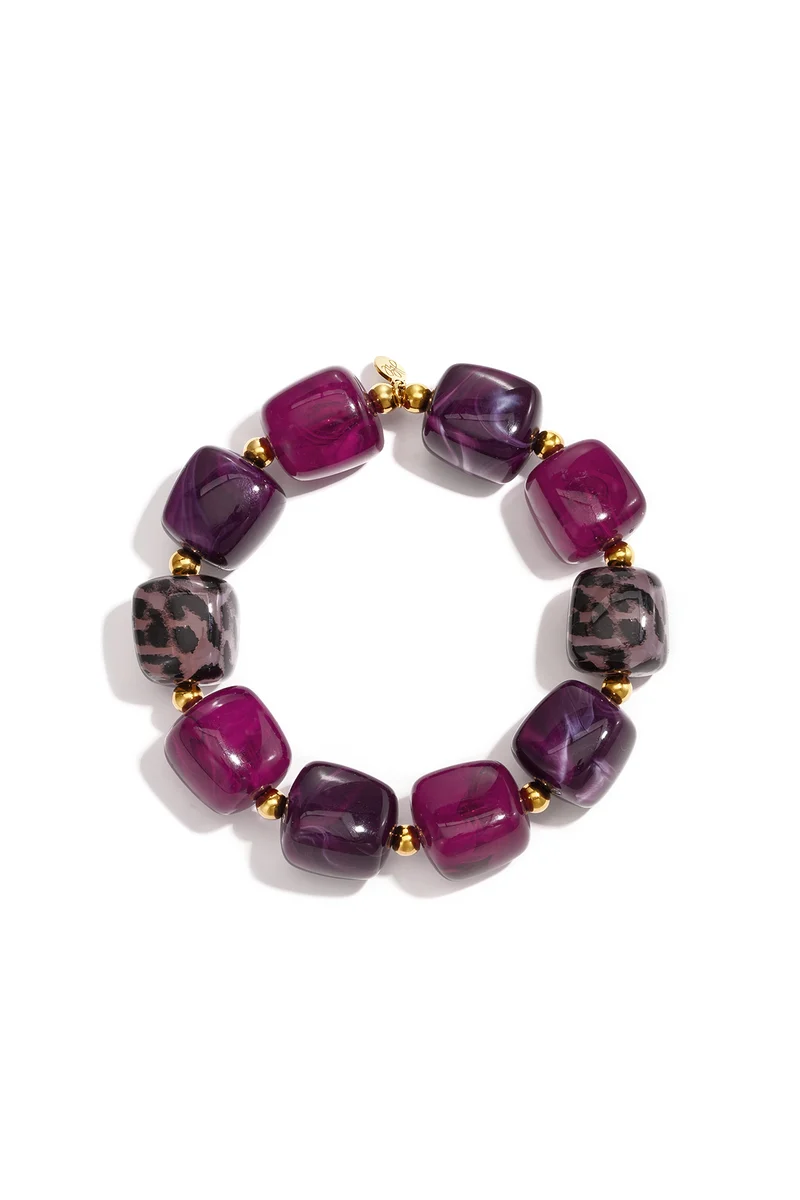 Kralenarmband Dames – Acryl & RVS – 7 Kleuren